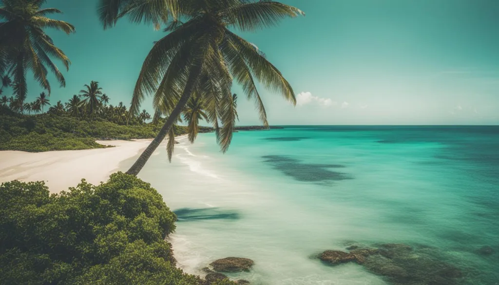 Tropical Beach in British Indian Ocean Territory Islands