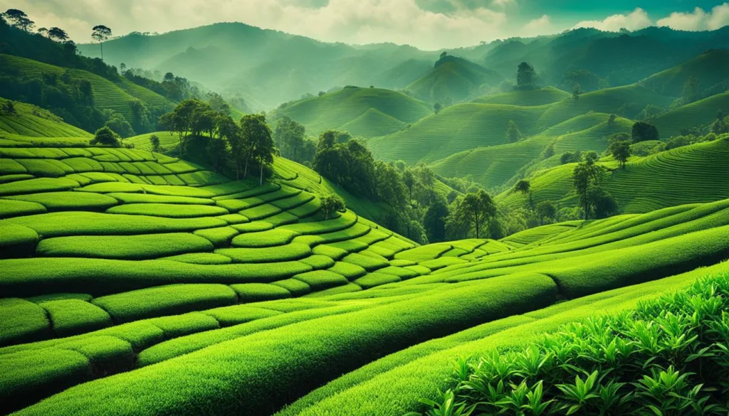 lush tea plantations