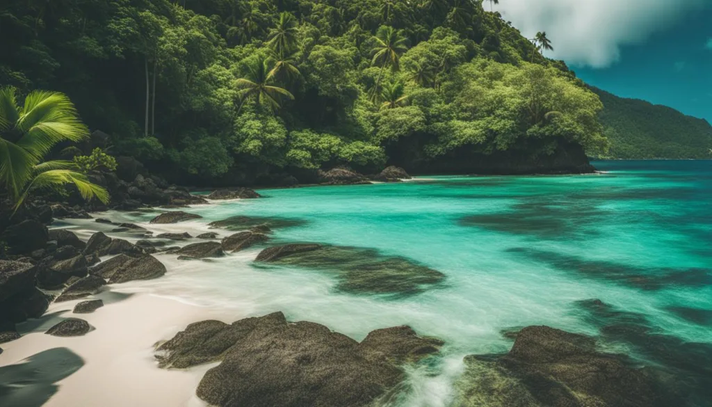 pristine beach in American Samoa